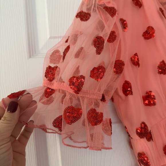 Rachel Parcell Sequin Hearts Tulle Midi Dress Size small - Picture 9 of 13